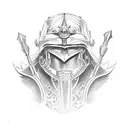  paladin 30s cartoon tattoo design idea