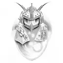  paladin 30s cartoon tattoo design idea