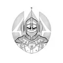  paladin 30s cartoon tattoo design idea