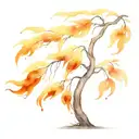 burning willow tree tattoo design idea