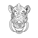 hippopotamus  tattoo design idea