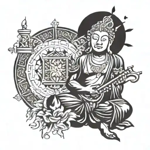 Scandinavian mythology Religion Christianity Buddhism Rasta tattoo design idea