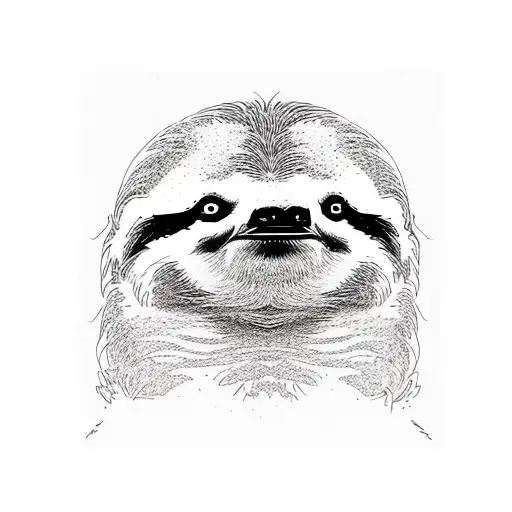 sloth tattoo design idea