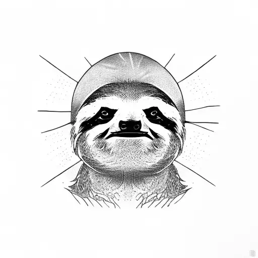 sloth tattoo design idea