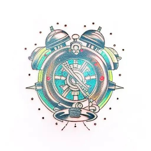 steampunk and star wars tattoo design idea