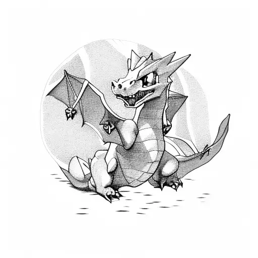 Charizard  tattoo design idea