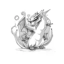 Charizard flying tattoo design idea