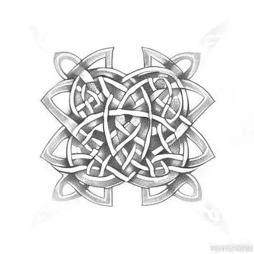 Celtic Knot with FB inscribed in it tattoo design idea