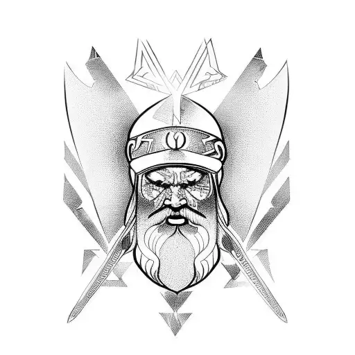 alchemy viking tattoo design idea