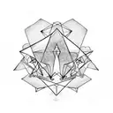 alchemy triangles tattoo design idea