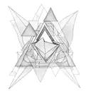 alchemy triangles tattoo design idea