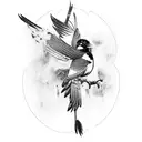 magpie  tattoo design idea