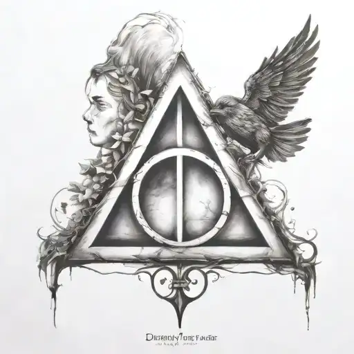 harry potter deathly hallows tattoo design idea