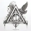 harry potter deathly hallows tattoo design idea