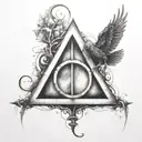 harry potter deathly hallows tattoo design idea