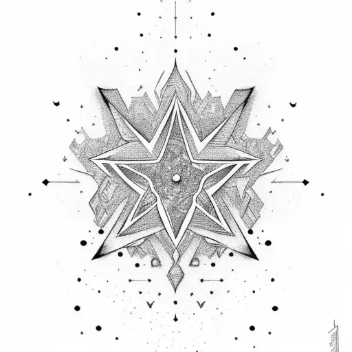 star sparkles tattoo design idea