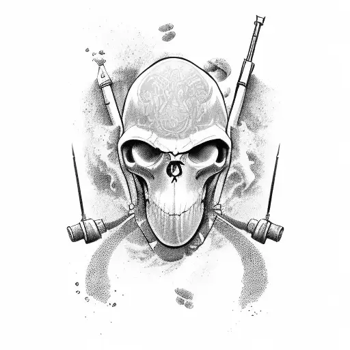 Grim Reaper Sniper tattoo design idea