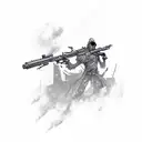 Grim Reaper Sniper tattoo design idea