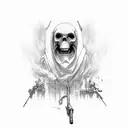 Grim Reaper Sniper tattoo design idea
