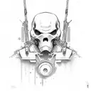 Grim Reaper Sniper tattoo design idea