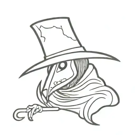 gothic plague doctor lettering tattoo tattoo design idea