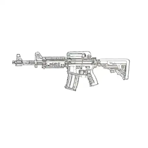 a gun tattoo design idea