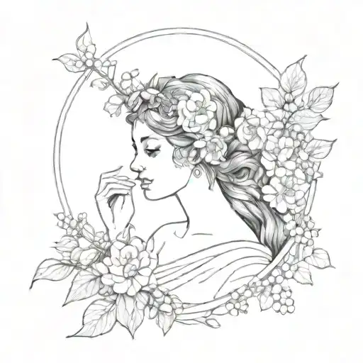 I want the greek goddess psyche. My fear and love for God who is a woman. Guidance, wisdom. flowers. black womahappiness tattoo design idea