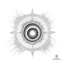 solar eclipse with Sempiternal logo tattoo design idea