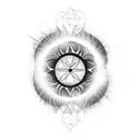 solar eclipse with Sempiternal logo tattoo design idea