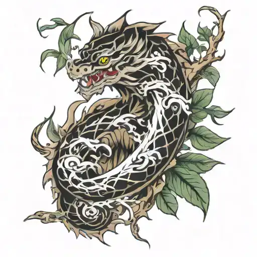 spike vines wrapped tattoo design idea