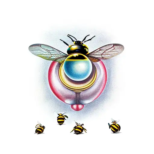 Dream Caused by the Flight of a Bee around a Pomegranate a Second by dali tattoo design idea