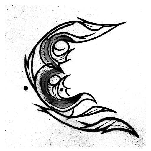 ice and fire mixed tattoo design idea