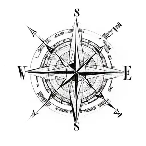 A compass with the coordinates of Canada and Brazil, representing the journey of love in a long-distance relationship tattoo design idea