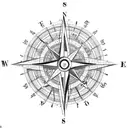 A compass with the coordinates of Canada and Brazil, representing the journey of love in a long-distance relationship tattoo design idea