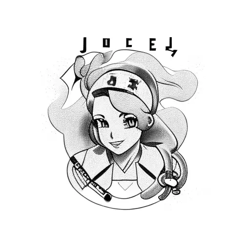 nurse joy pin up tattoo design idea
