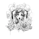 pinup nurse joy tattoo design idea