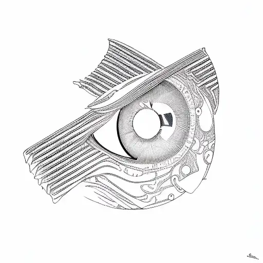 a cat's eye tattoo design idea