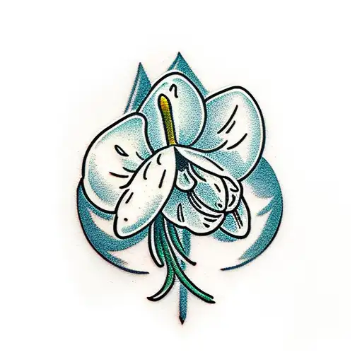 snowdrop flower tattoo design idea