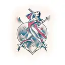 contemporary dance tattoo design idea