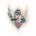 contemporary dance tattoo design idea