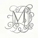 MB monogram style tattoo tattoo design idea