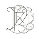 MB monogram style tattoo tattoo design idea