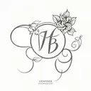 MB monogram style tattoo tattoo design idea