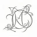 MB monogram style tattoo tattoo design idea