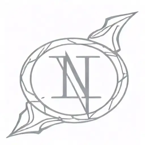 No in norse runes engraved tattoo design idea