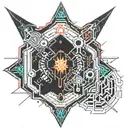 Bio mechanics details tattoo design idea