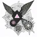 Bio mechanics details tattoo design idea