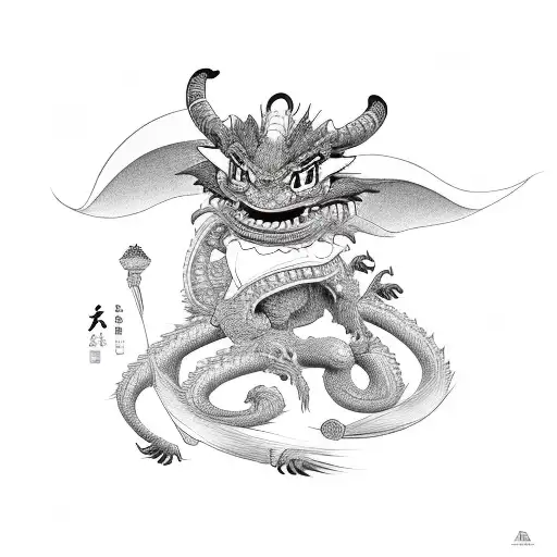 Mushu tattoo design idea
