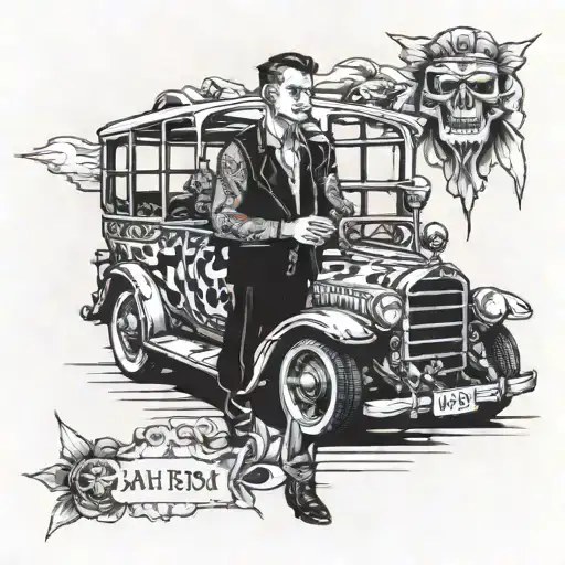 jail pedo stolen car Paul tattoo design idea