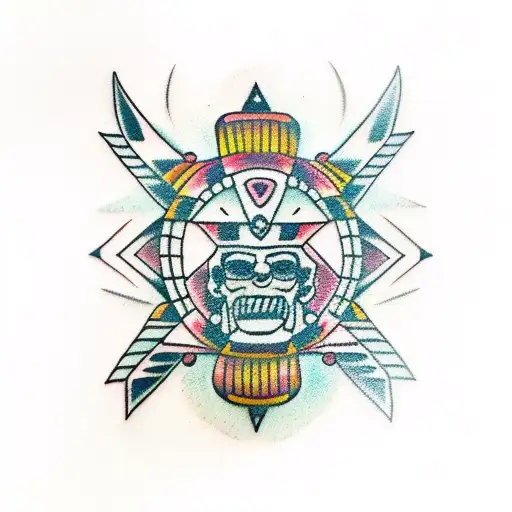 aztec warrior tattoo design idea